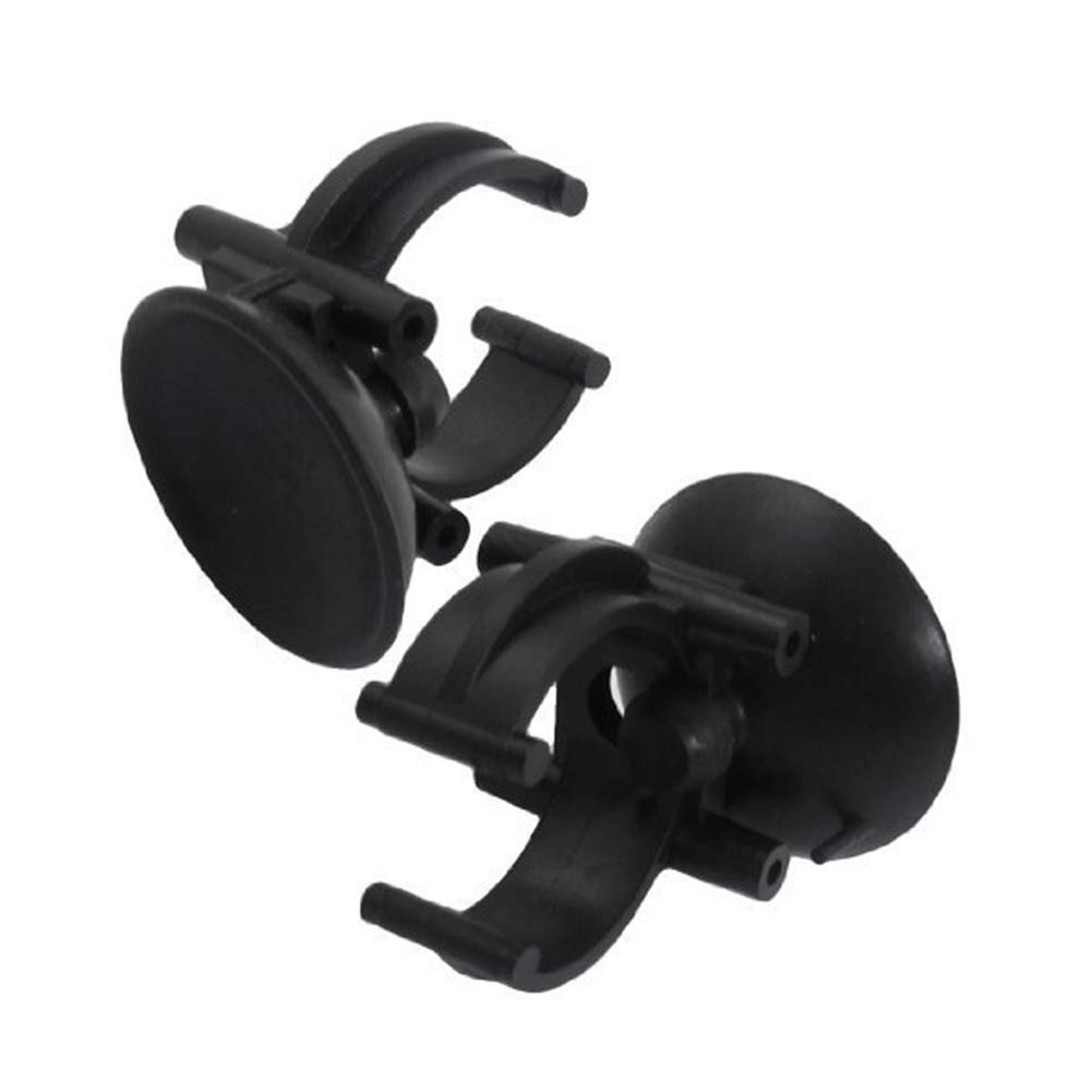 2 Pack Black Suction Cup Fish Tank Heater Holder with Rubber Clip for Aquarium Airline Tubing - Secure Glass Heater Mount for Freshwater & Saltwater Tanks - Pet Fish Supplies for Home & Office Aquariums