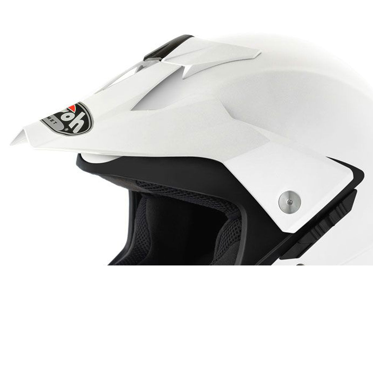 Airoh Peak S5 White Motorcycle Helmet - Lightweight & Durable for Street Riding & Racing | DOT & ECE Certified