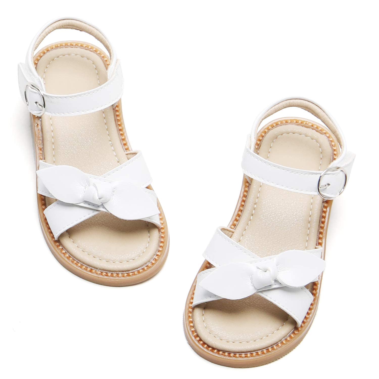 Kiderence Toddler Girl Sandals - Open Toe Summer Sandals for Little Girls | Comfortable Kids Beach Shoes & Playtime Footwear