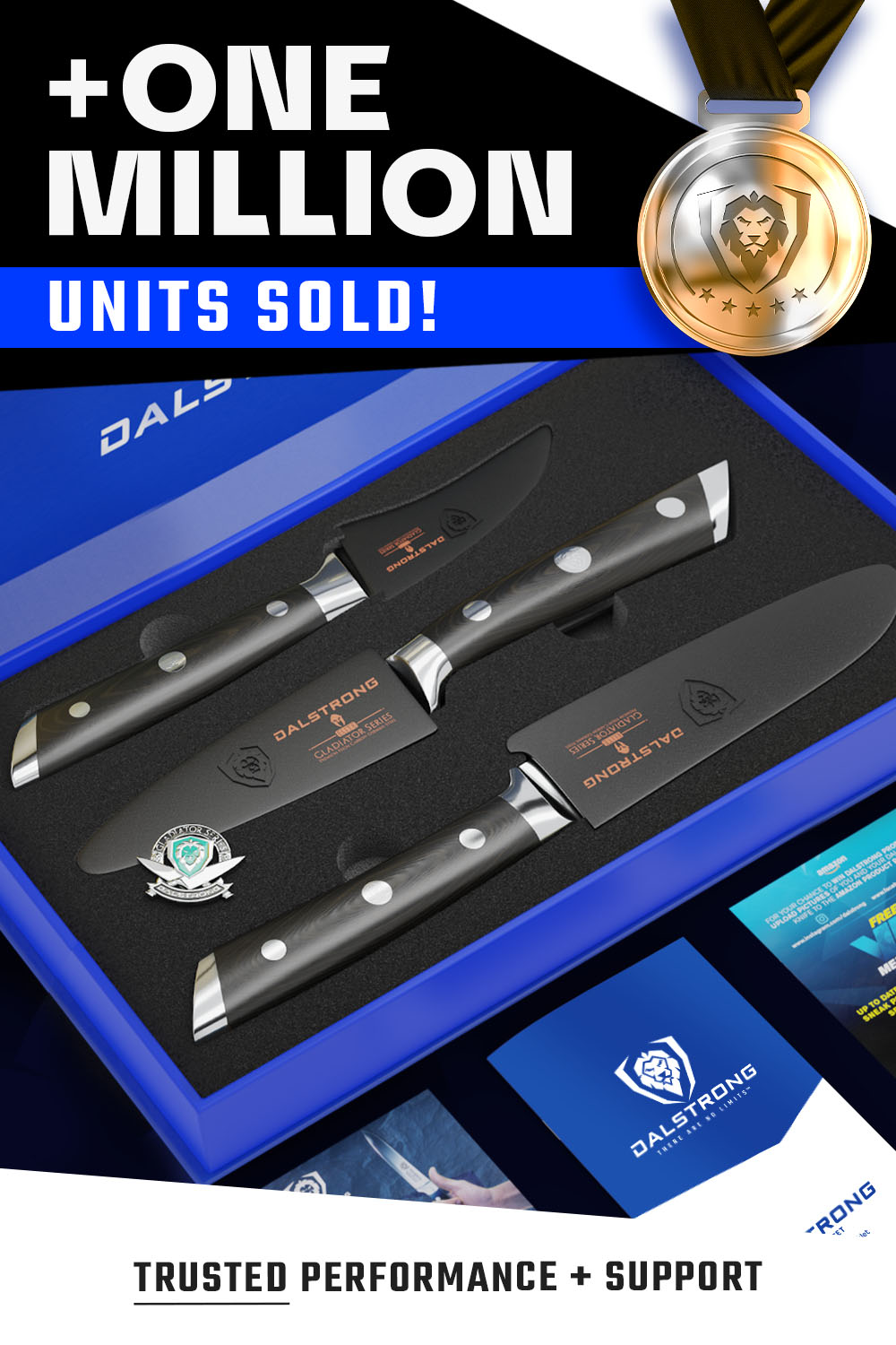 Dalstrong Gladiator Series 3-Piece Paring Knife Set - NSF Certified Professional Kitchen Knives for Precision Cutting, Peeling & Slicing - Perfect for Home Chefs & Culinary Enthusiasts