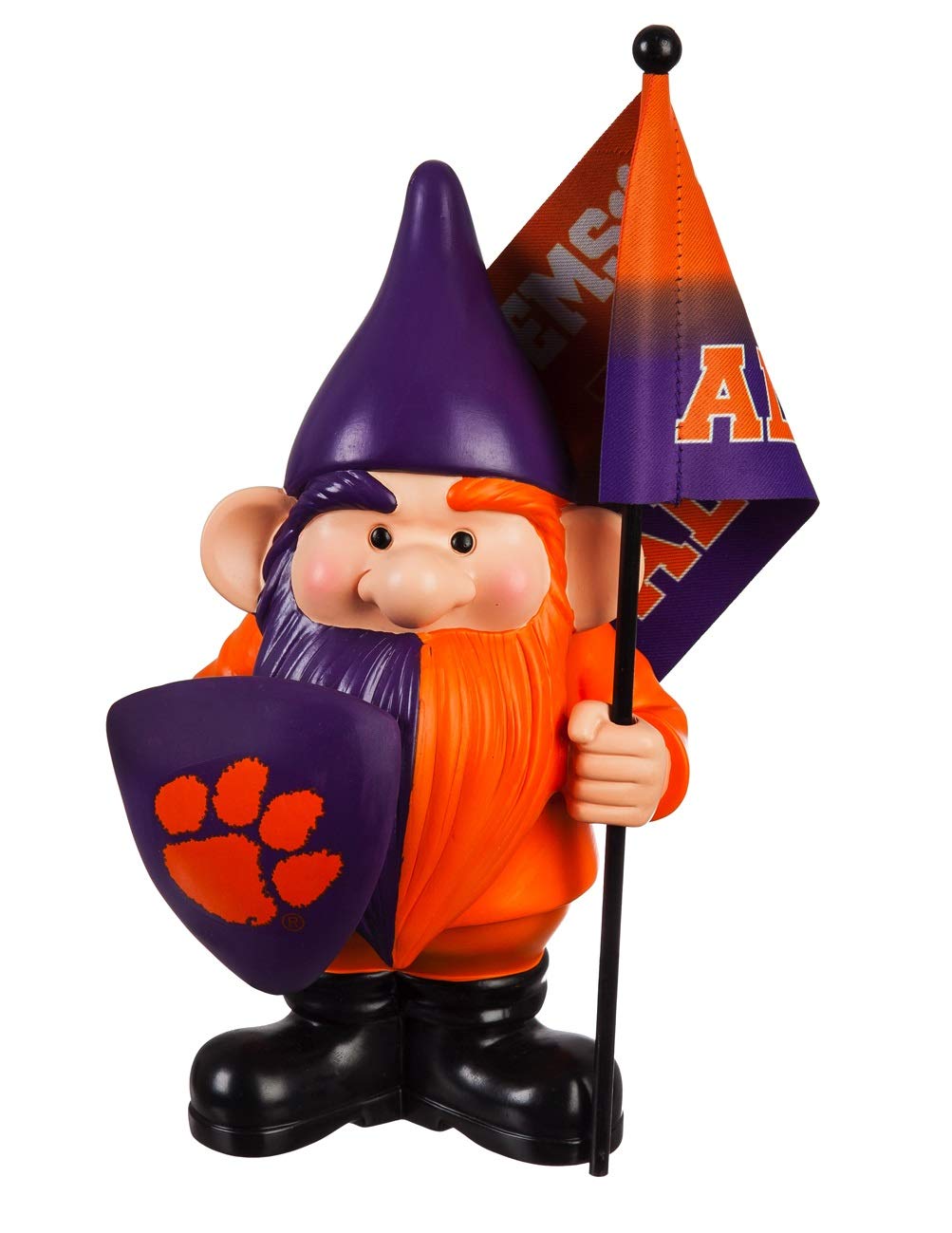 Clemson University Team Sports Gnome with Flag Holder - Perfect for College Football Tailgates & Game Day Decor