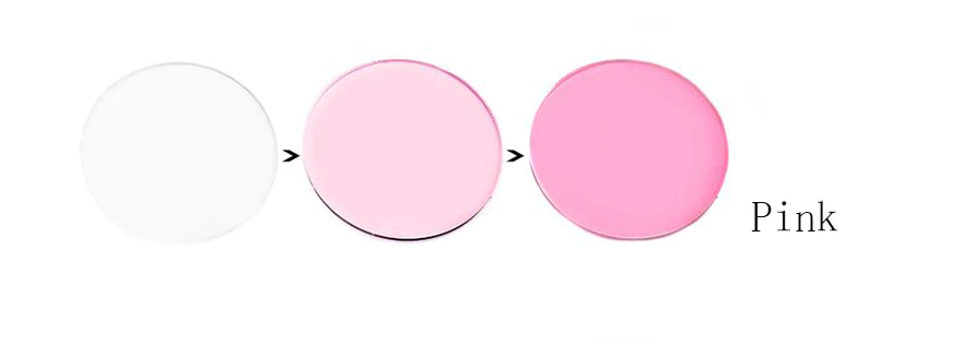 BCLEAR 1.56 Index Aspheric Photochromic Blue Light Blocking Anti-Glare Myopia Lenses (Pink) - Perfect for Computer Work, Reading & Outdoor Activities