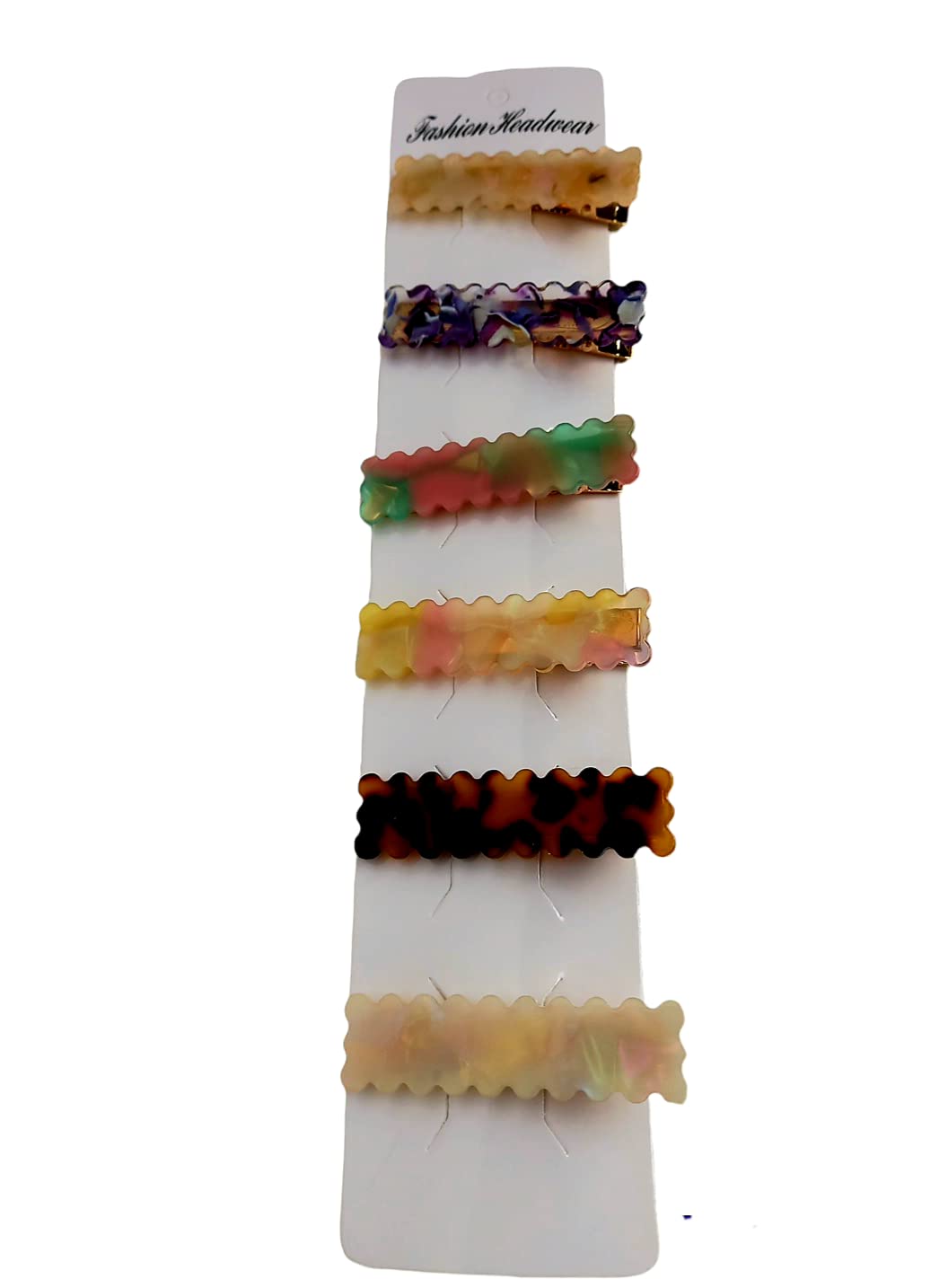 6Pcs No Bend Hair Clips - Checkerboard Style Hair Barrettes for Women & Girls - Colorful Crease-Free Salon Hairpins for Hairstyling & Makeup Application (6 Designs) - Perfect for Daily Use, Salon Styling & Party Hairstyles