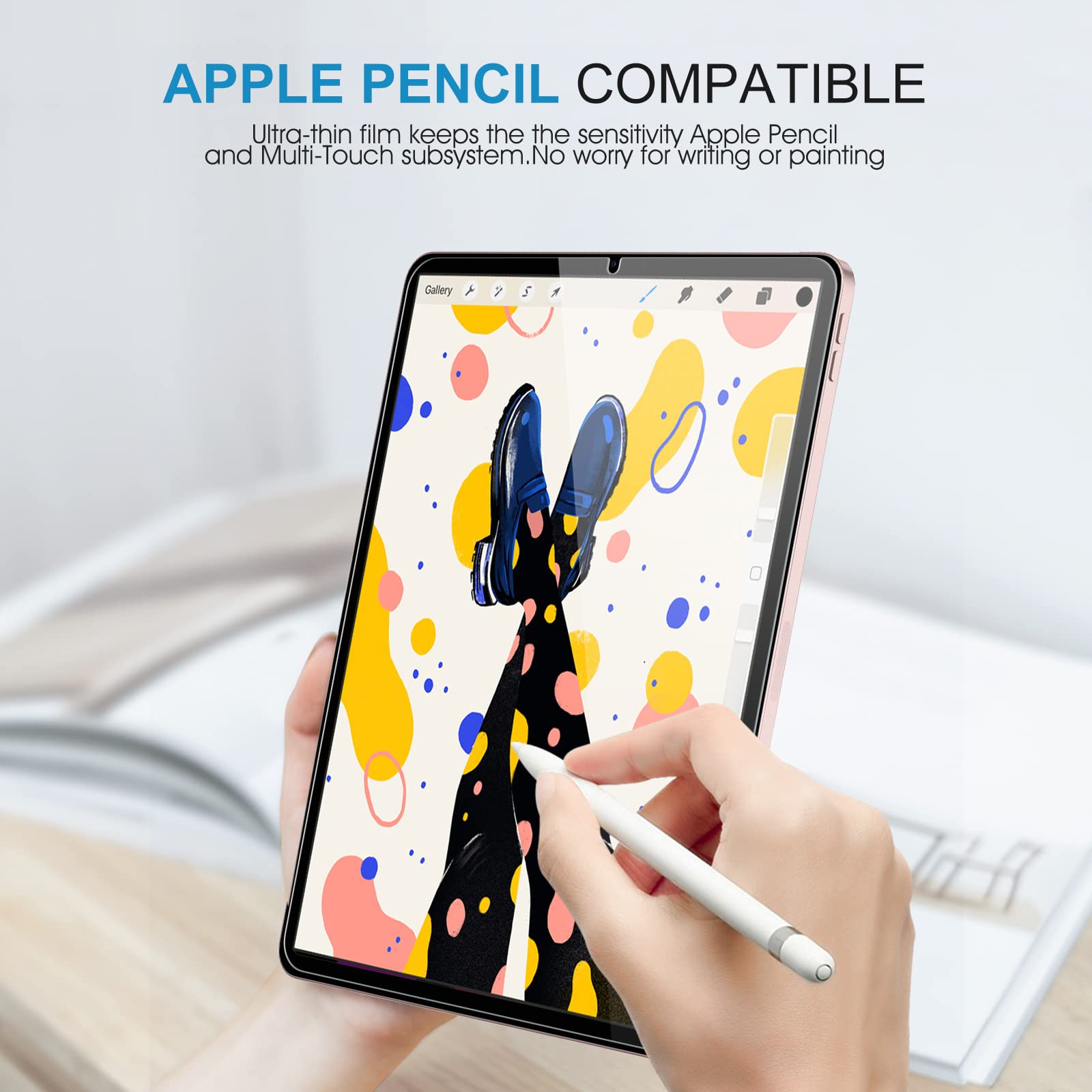 [2-Pack] SPARIN Tempered Glass Screen Protector for iPad Air 5th/4th Generation 10.9 Inch - Anti-Scratch, Bubble-Free, HD Clear Protection for Work, Study & Entertainment