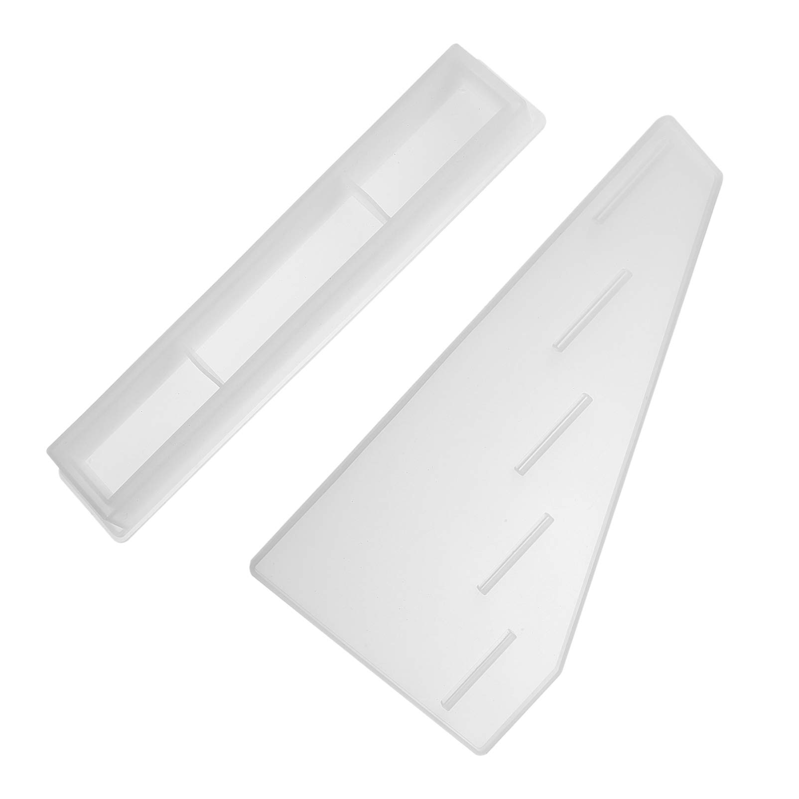 COHEALI 2-Pack Silicone Lipstick Holder & Resin Storage Rack - Lipstick Organizer for Bathroom, Vanity & Makeup Display - Shelf Bracket Resin Tray Molds for DIY Crafts & Cosmetic Organization