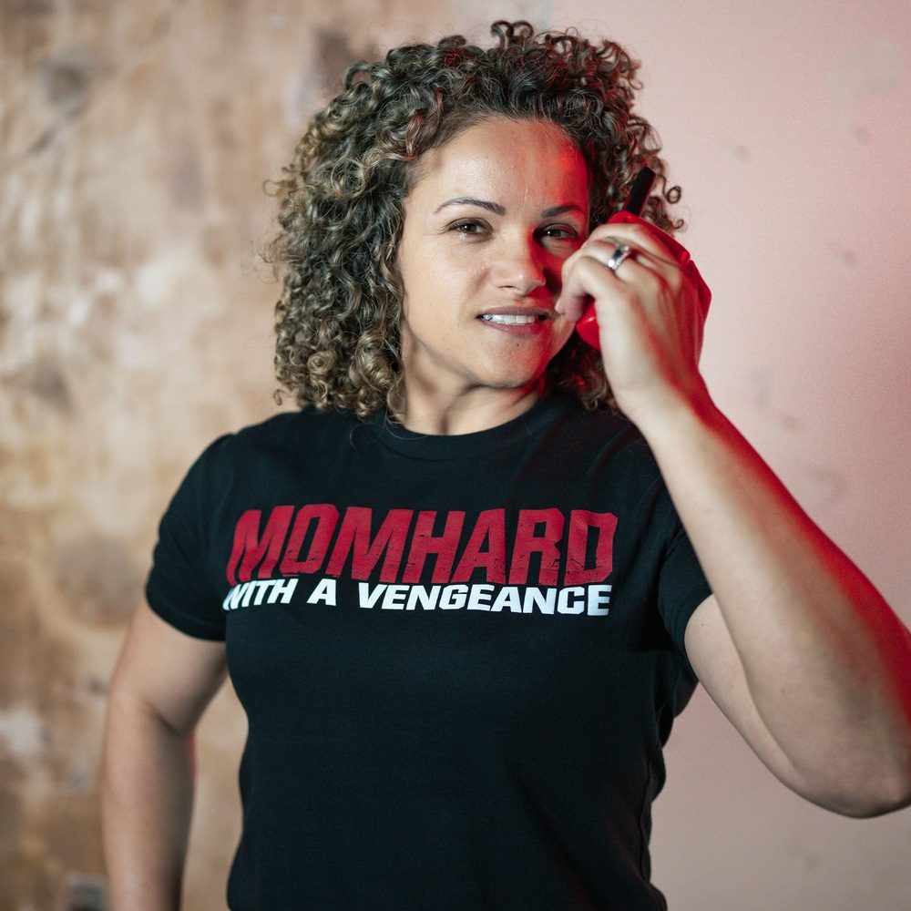 Women's Mom Hard Boyfriend Fit T-Shirt - Black | Casual Comfort Tee for Everyday Wear, Lounge & Outings