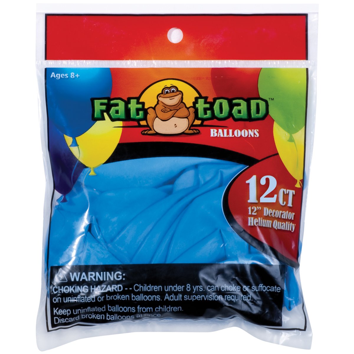 Fat Toad 12-Inch Latex Balloons - Light Blue Star Shape for Birthday Parties, Baby Showers & Celebrations