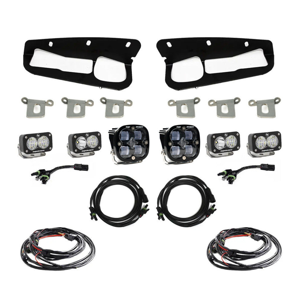2021-2024 Ford Bronco Baja Designs SAE Fog Light Pocket Kit - Off-Road LED Lighting for Enhanced Visibility & Safety in Foggy or Night Driving