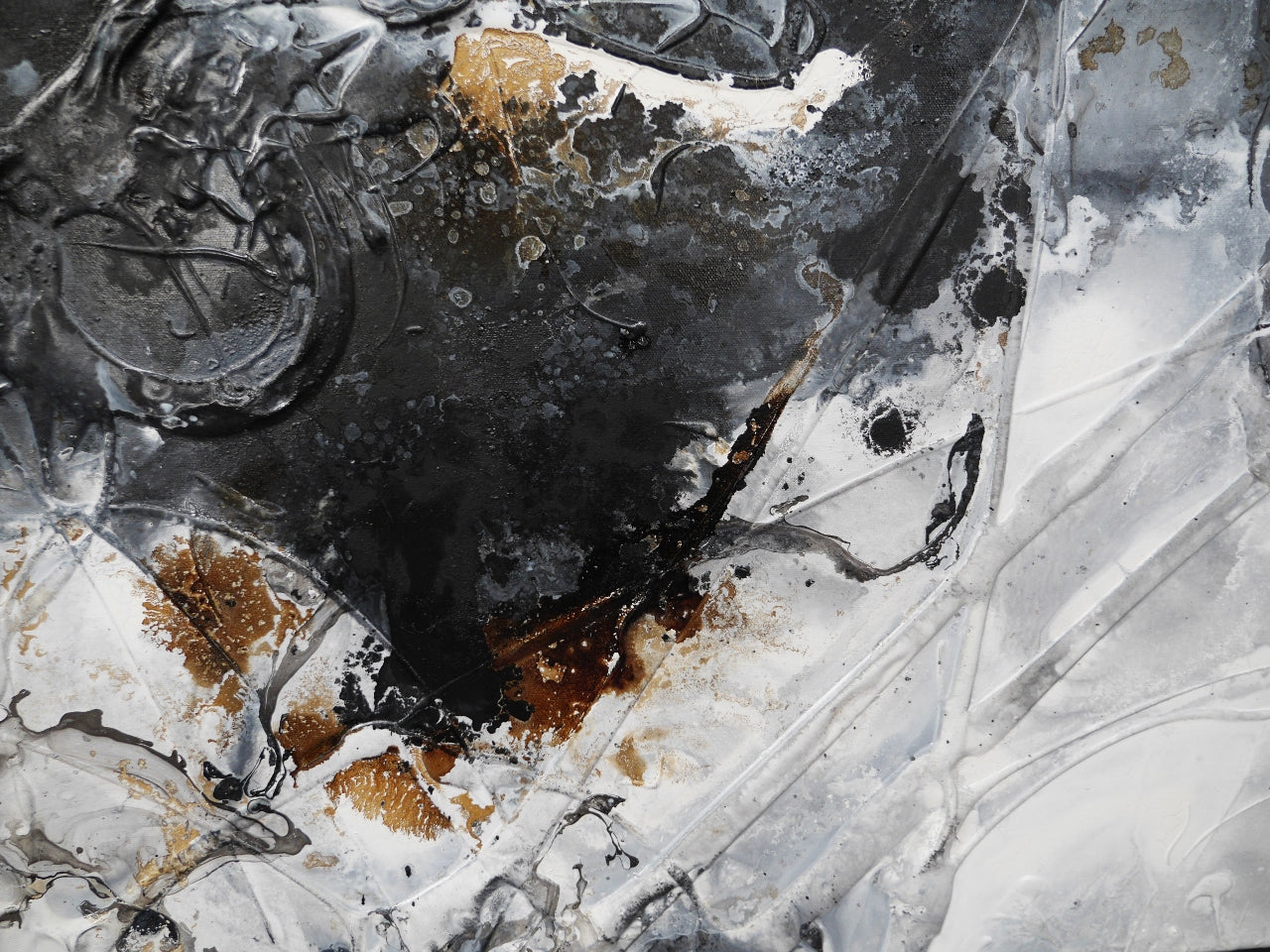 Charcoal and Ice 200cm x 80cm Textured Abstract Canvas Art - Modern Wall Decor for Living Room, Bedroom & Office