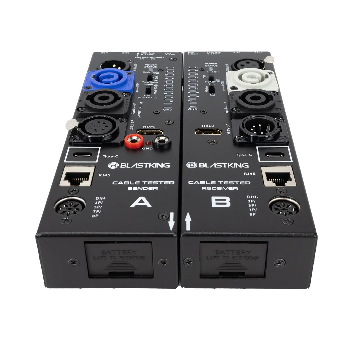 Blastking CTAB Detachable Cable Tester A/B - Network Cable Continuity Tester for RJ45, RJ11, CAT5, CAT6 - Perfect for IT Technicians, Network Installations & Home Office Setup