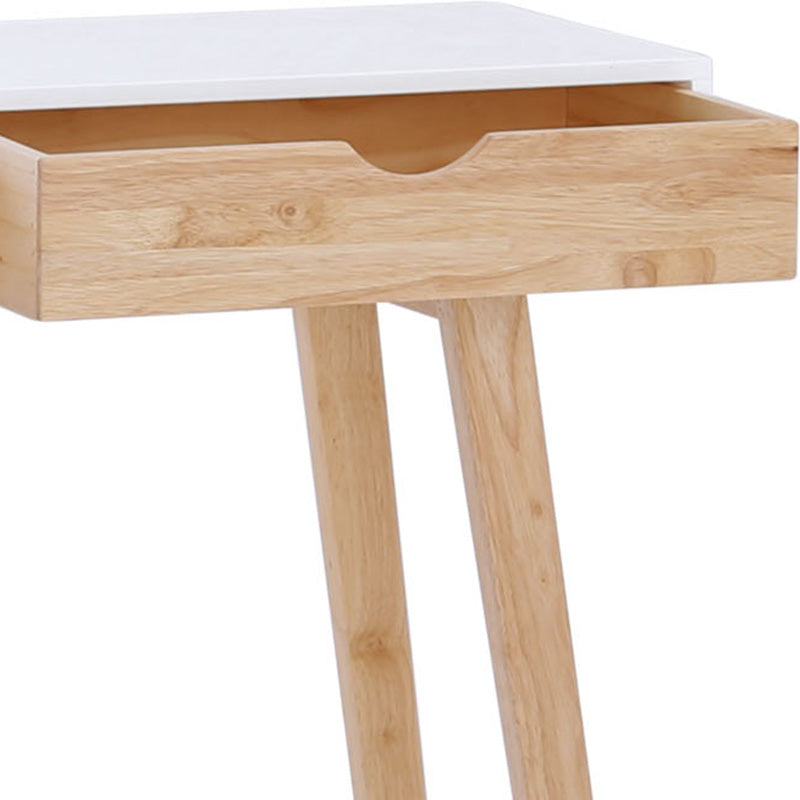 ARSENIO 35.4 Inch Console Table - Natural & White Finish for Entryway, Hallway, or Living Room Decor