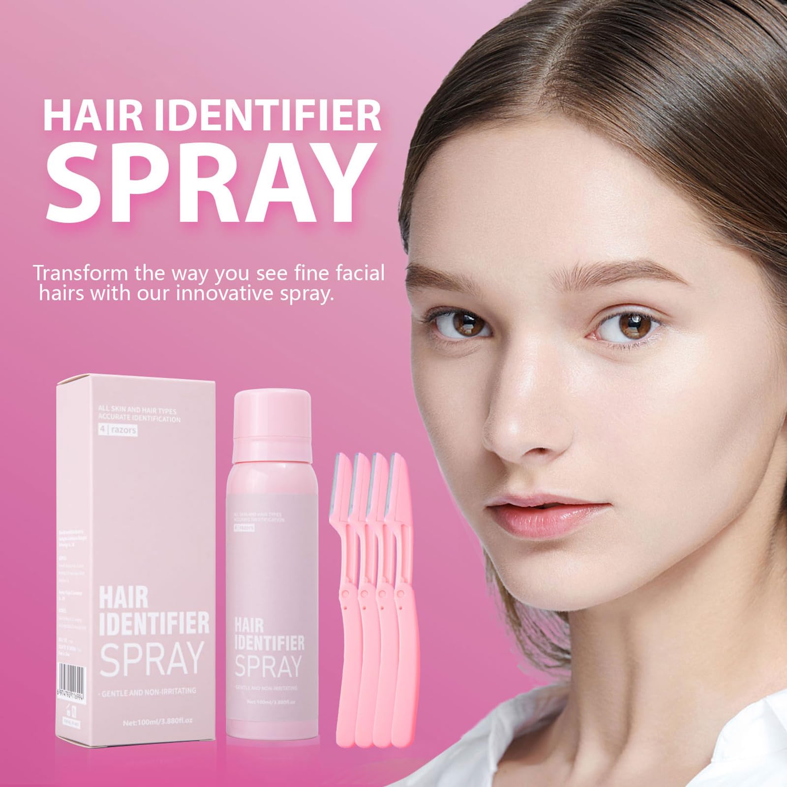 Glow Reveal Face Spray & Kit - Hair Identifier Spray for Smooth Face Shaving | Hydrating & Illuminating Facial Mist for Men & Women | Perfect for Pre-Shave Prep & Post-Shave Care