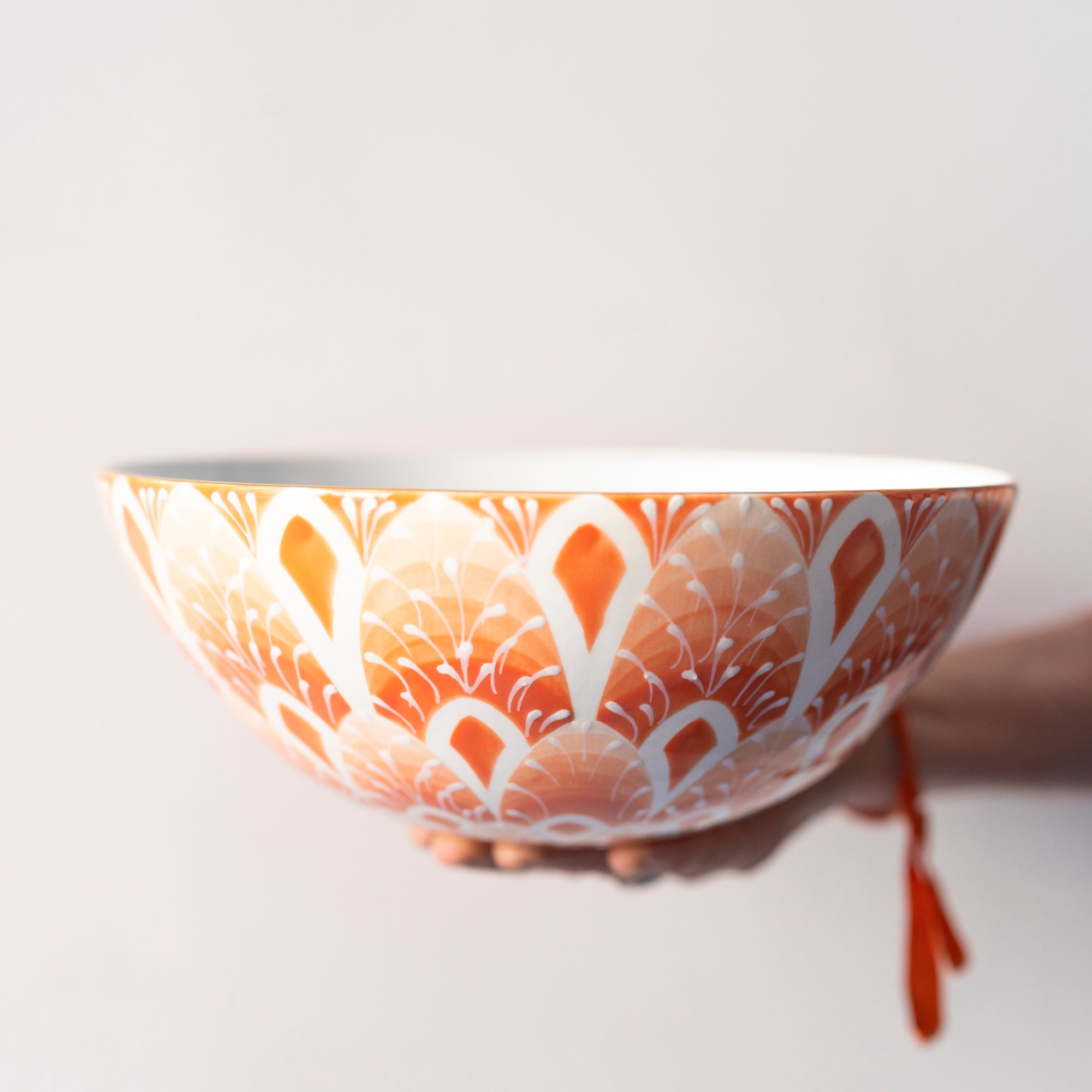 West Palm Low Large Bowl - Premium Ceramic Serving Bowl for Salads, Pasta & Snacks - Perfect for Dining, Entertaining & Family Gatherings