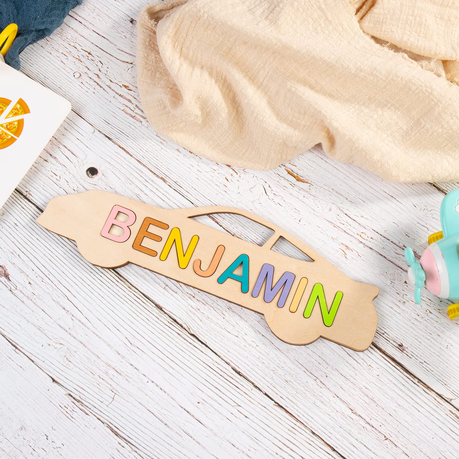Personalized Wooden Name Puzzle - Educational Gift for Kids, Baby Boy & Girl - Perfect for Christmas & Birthday