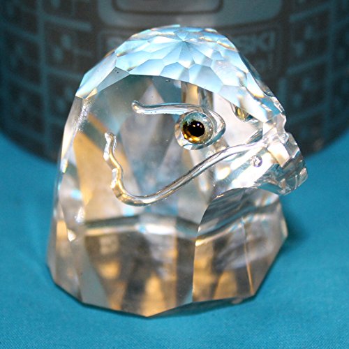 Swarovski 013829 Falcon Head Small Crystal Figurine - Elegant Home Decor, Gift for Collectors & Bird Lovers, Perfect for Display Shelf, Office Desk or Christmas Tree Ornament