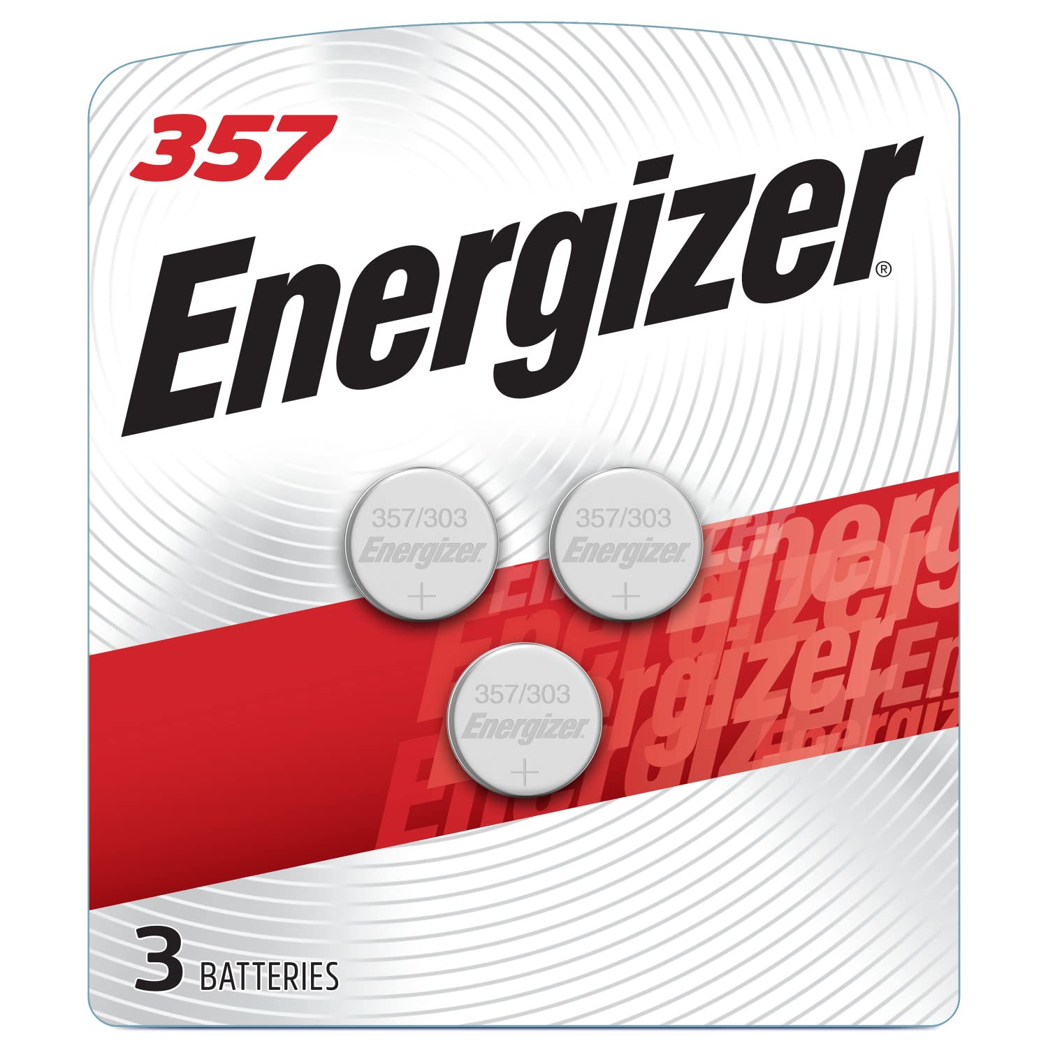 Energizer 357 Silver Oxide Button Cell Batteries (3-Pack) - Long-Lasting Power for Watches, Calculators & Medical Devices