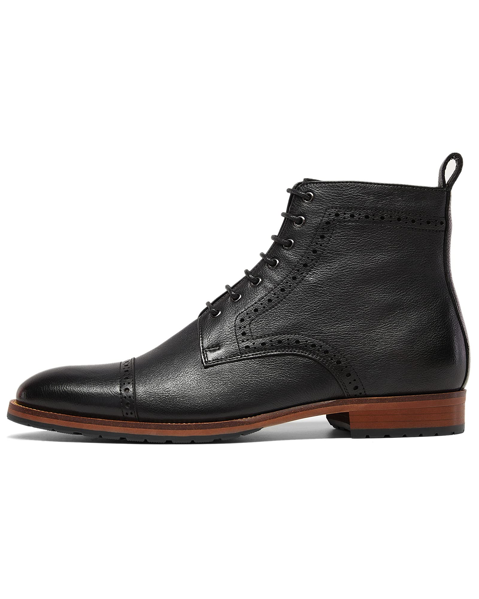**Men's Genuine Leather Motorcycle Boots - Combat, Casual & Work Boots for Riding, Outdoor & Daily Wear**