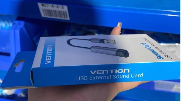 VENTION USB Sound Card Adapter - USB to 3.5mm Audio Jack Converter with TRRS Mic Support for PC, Laptop, Headset, PS5/4, Mac - Perfect for Gaming, Video Calls & Music Streaming