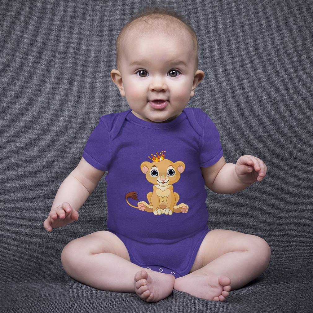 Cute Baby Lion King Animal Bodysuit - Soft Cotton Onesie for Newborn Boys & Girls - Funny Pink Design - Perfect for Photos, Gifts & Everyday Wear