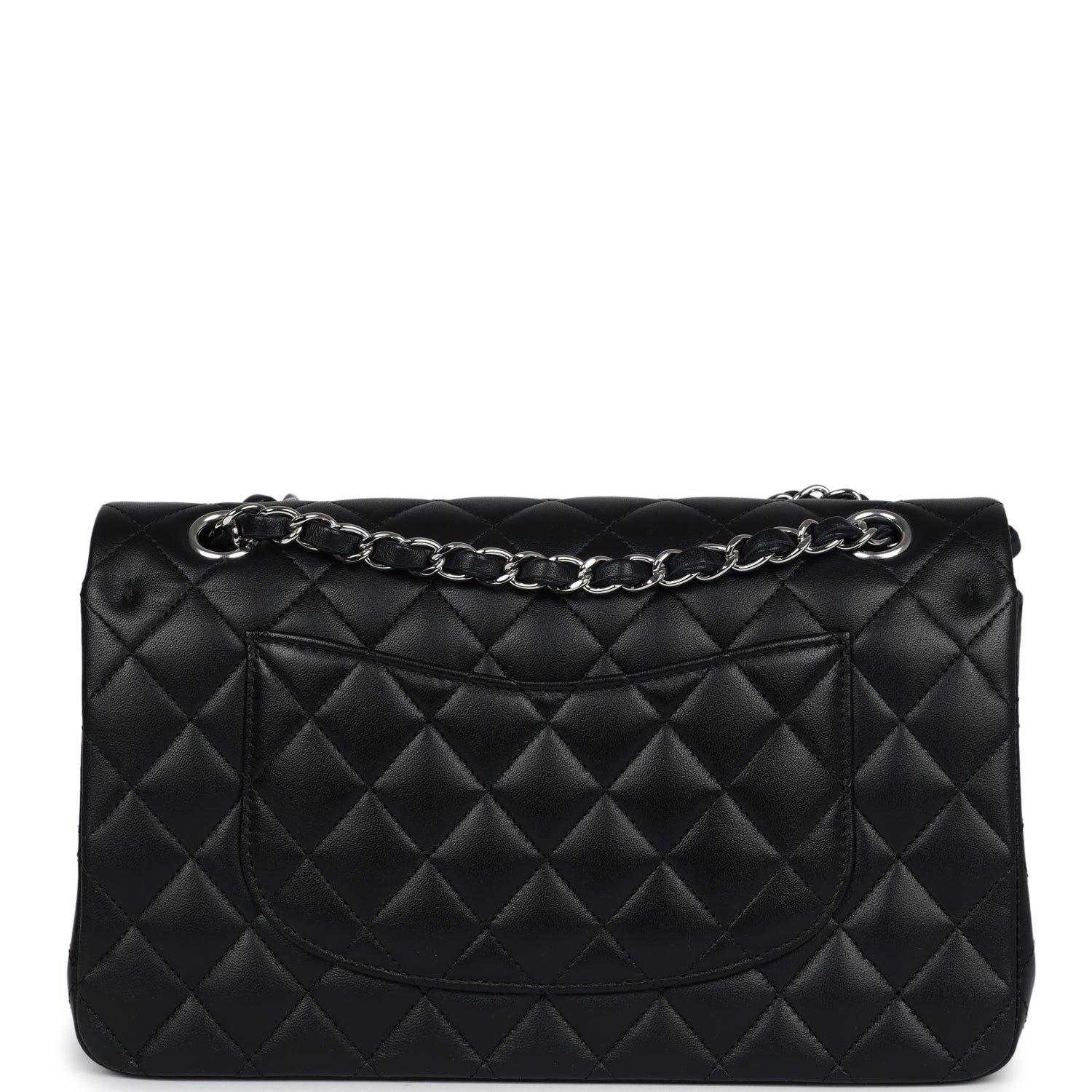 Chanel Medium Classic Double Flap Bag - Black Lambskin Leather with Silver Hardware | Luxury Handbag for Women, Perfect for Work, Evening Events & Special Occasions