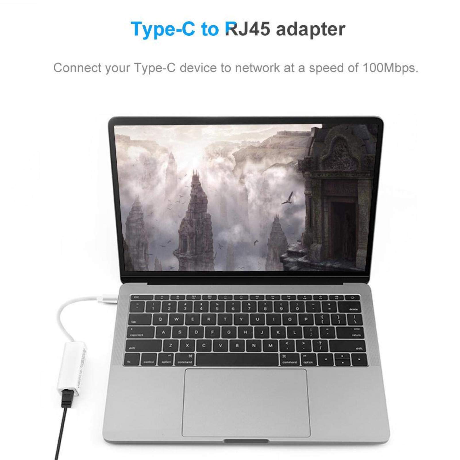 Socobeta USB C to Ethernet Adapter, RJ45 to USB C LAN Network Adapter - Compatible with Windows XP/7/8 & MacOS - Perfect for Laptops, Tablets & Gaming Consoles