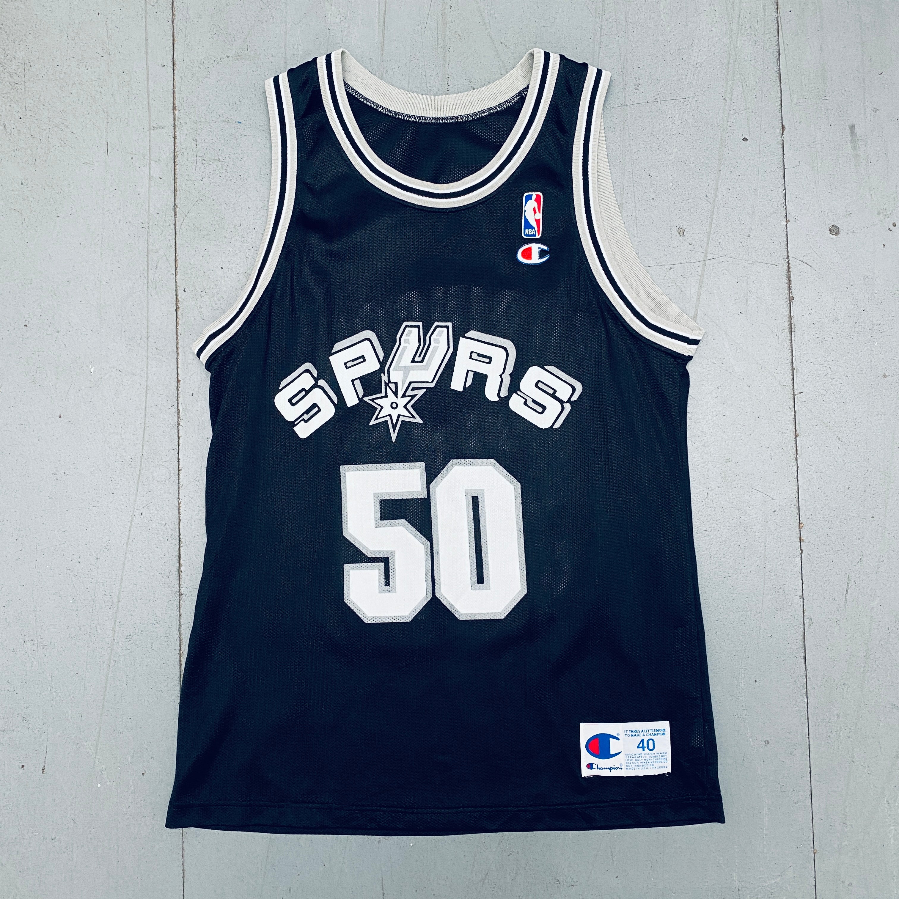 David Robinson 1998/99 San Antonio Spurs Black Champion Jersey - Authentic NBA Basketball Jersey for Men (Size S/M) - Perfect for Game Day, Fan Events & Sports Memorabilia Collection