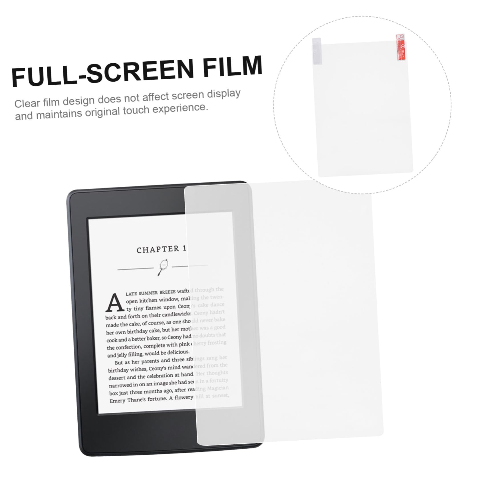 FELTECHELECTR 5-Pack PET Screen Protector for Ebook Readers - Anti-Scratch, Bubble-Free, HD Clear Screen Cover - Perfect for Kindle, Nook, Kobo & More E-Readers