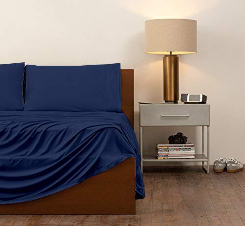 Best Split King Adjustable Bed Sheets - 4 Piece 100% Cotton King Size Sheet Set - 400 Thread Count - 15 Inch Deep Pocket - 34 Inch Split Top Fitted Sheet for Adjustable Beds - Perfect for Sleep Number, Tempur-Pedic & Reclining Beds