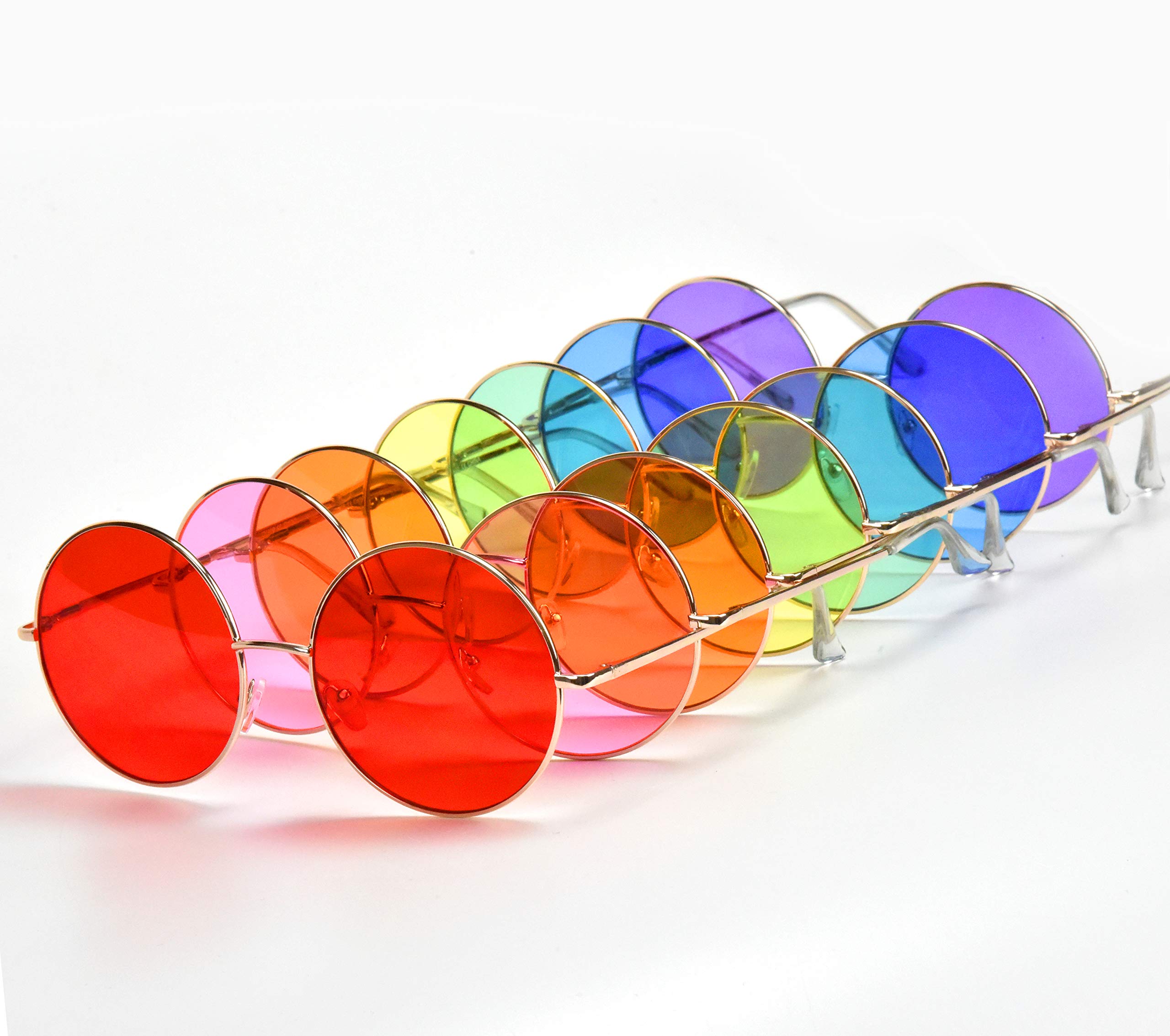 Pride Rainbow Sunglasses - LGBTQ+ Accessories for Gay & Bisexual Pride - Futuristic Festival Sunglasses for Parades, Parties & Celebrations