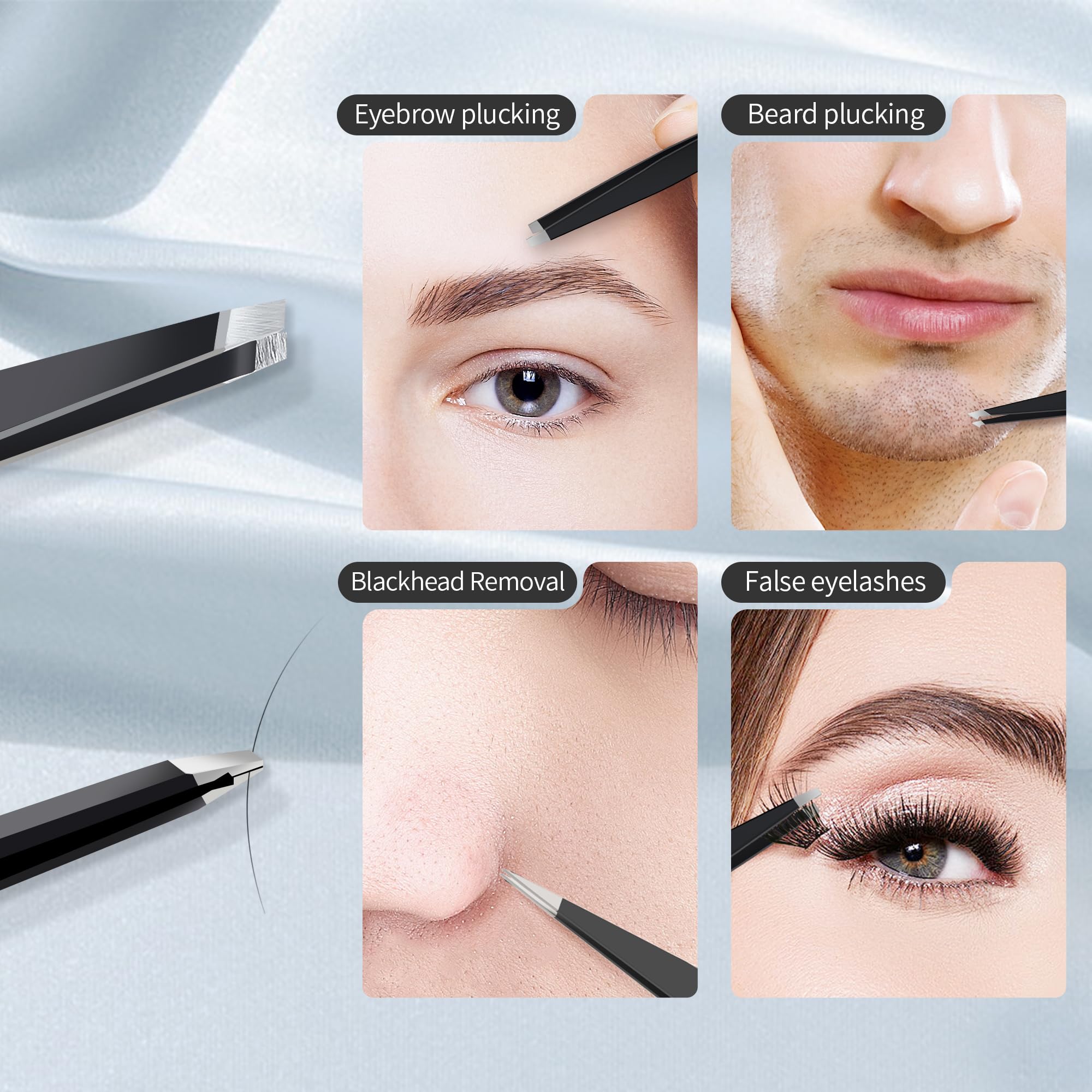 MIYADIVA 30X Magnifying Mirror with Suction Cup & Tweezers - 3.5 Inch Travel Makeup Mirror for Eyebrow Plucking, Skincare & Shaving - Perfect for Bathroom, Bedroom & Travel Vanity