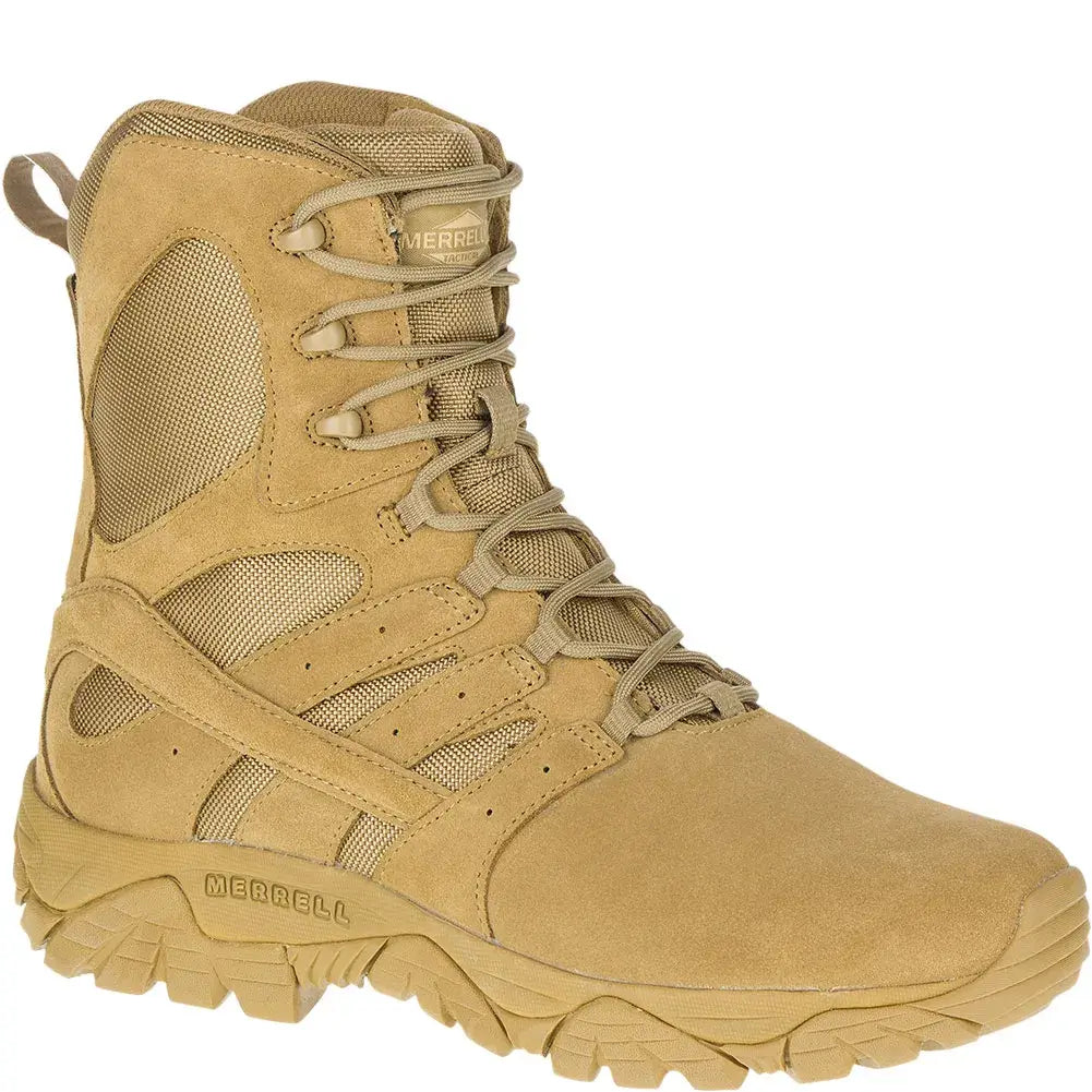 Moab 2 Defense Men's Tactical Work Boots - Coyote Brown Military & Hiking Boots for Outdoor, Construction & Tactical Use