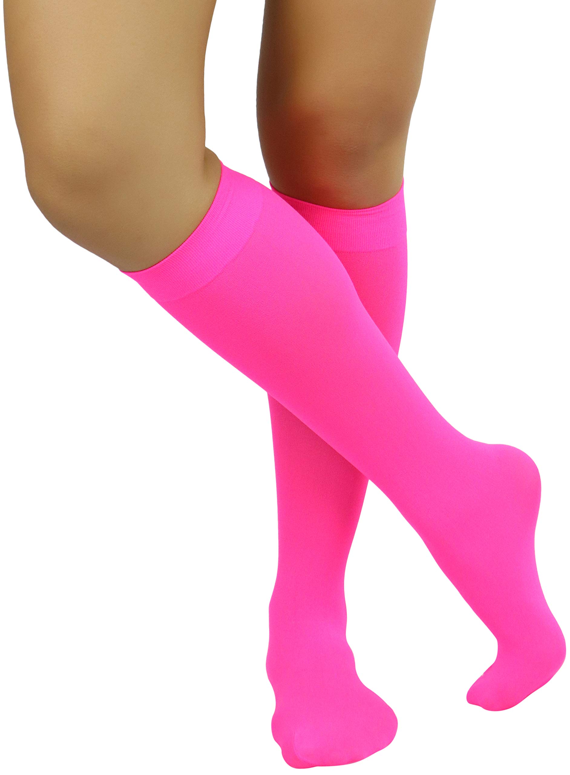 ToBeInStyle Women's Fashion Opaque Nylon Knee High Socks - Warm & Comfortable Winter Socks for Boots, Office Wear & Casual Outfits
