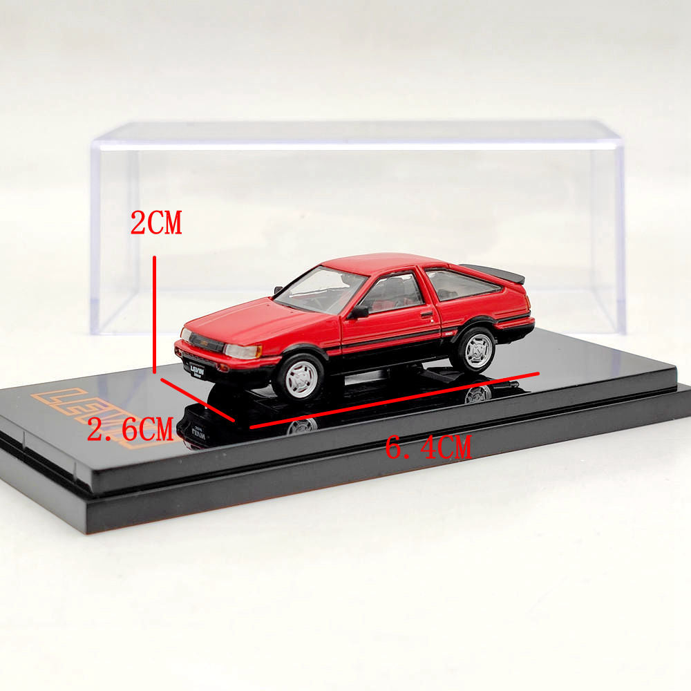 1/64 Scale Toyota Corolla Levin AE86 3-Door GT Apex 1983 Red Diecast Model Car - Limited Edition Collectible Toy for Car Enthusiasts & Hobbyists | Perfect for Display, Gifts, and Japanese Car Model Collections (HJ641037ARK)