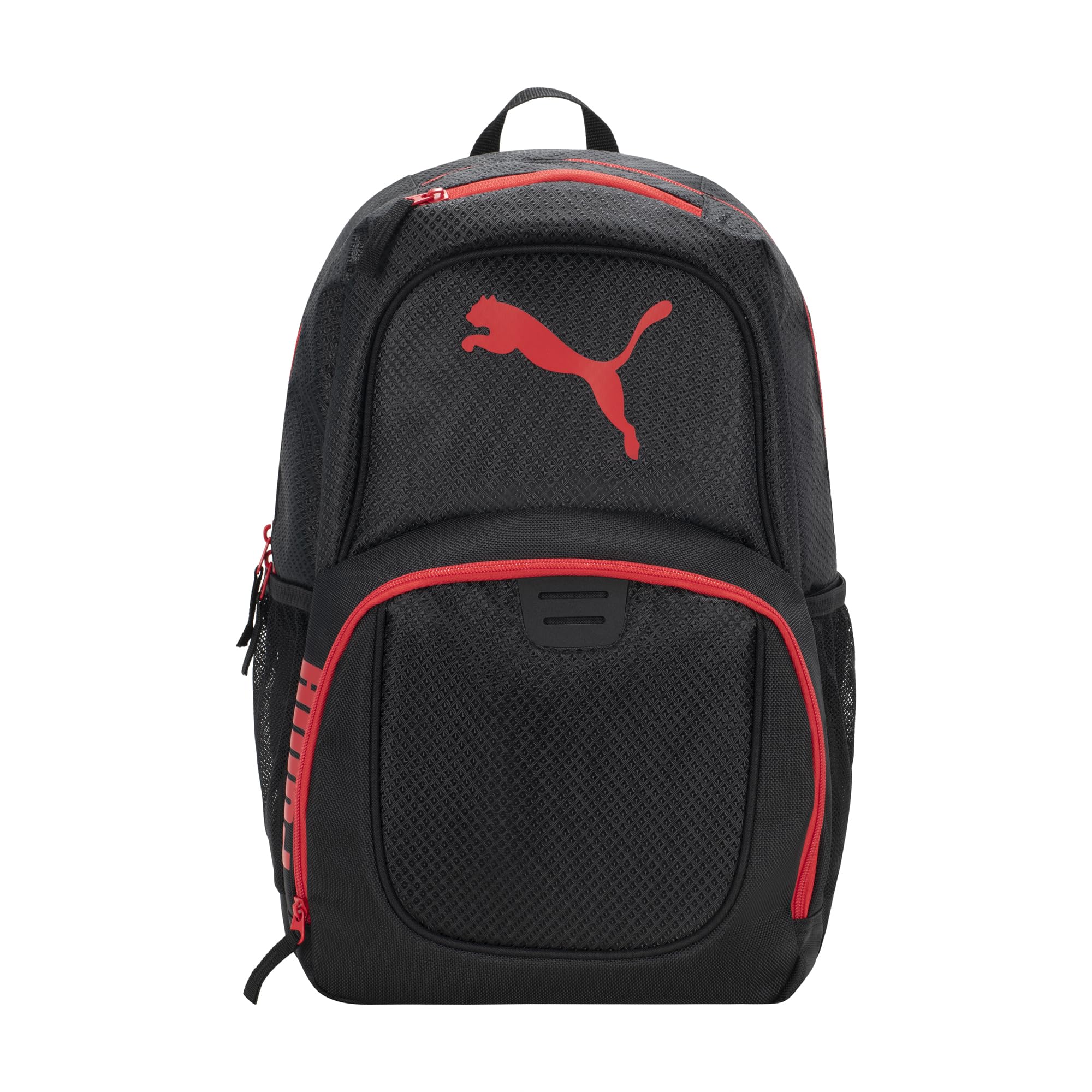 PUMA Evercat Contender Backpack - Black & Bright Red, One Size - Durable Laptop Backpack for School, Work & Travel - Perfect for Students, Professionals & Commuters