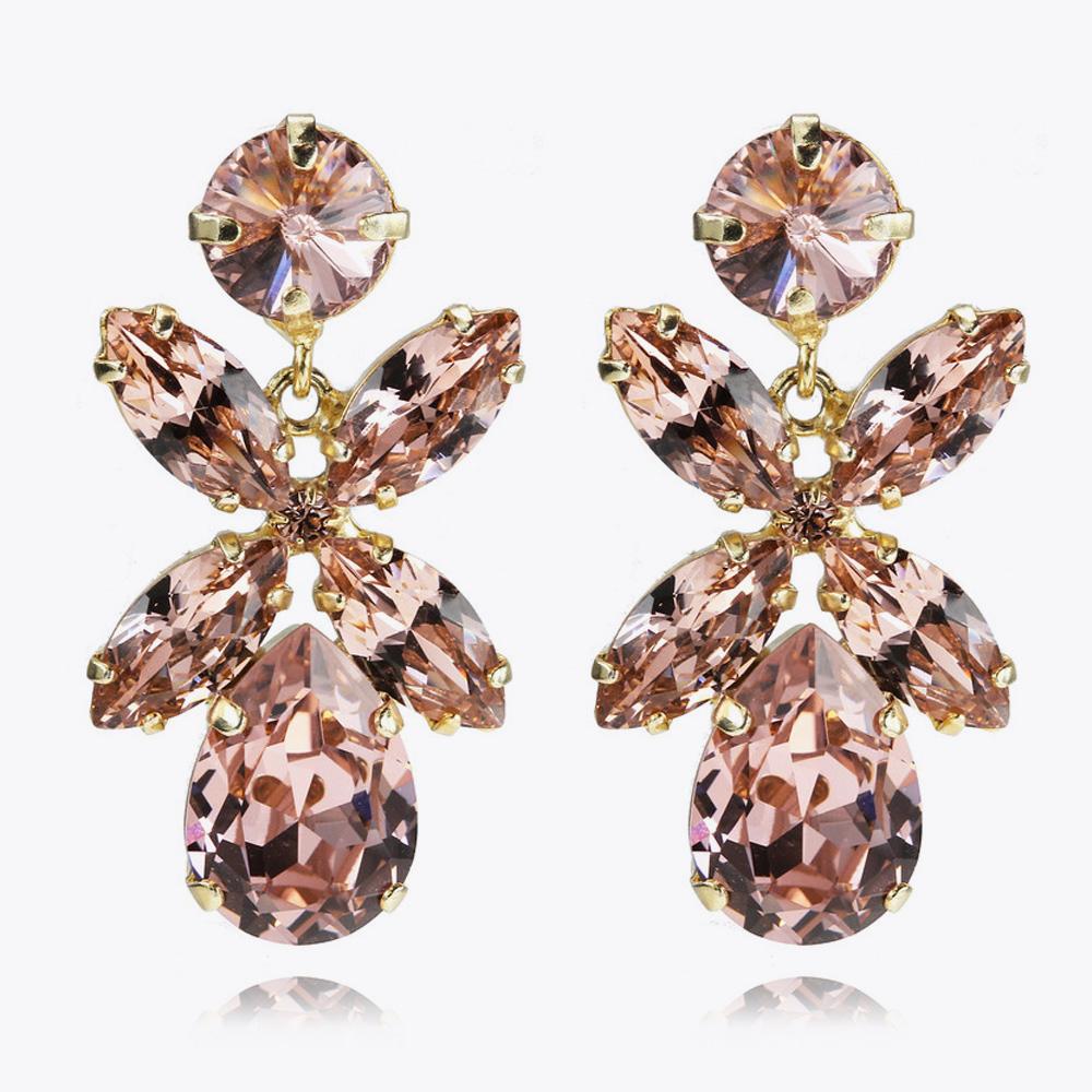Vintage Rose Dione Earrings for Women - Elegant Floral Dangle Drop Earrings for Party, Wedding, Date Night & Special Occasions