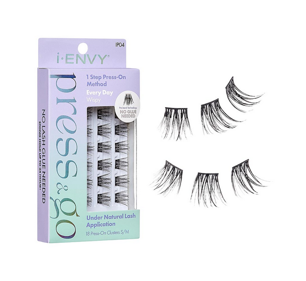 I ENVY PRESS & GO CLUSTER LASHES - Easy Apply False Eyelashes for Dramatic Eye Look (Perfect for Parties, Weddings & Special Occasions)