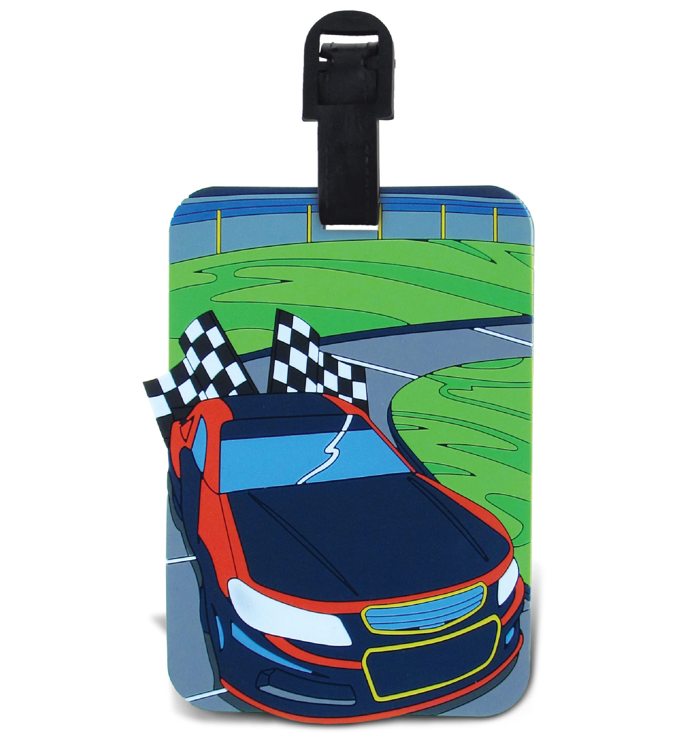 Puzzled Race Car Luggage Tag - Unique Racing Car Travel ID Tags for Suitcases, Backpacks & Sports Bags - Durable Luggage Labels for Men & Women - Perfect for Airports, Travel & Sports Events
