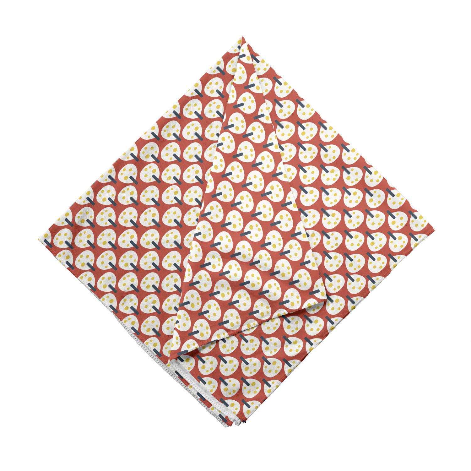 Ambesonne Abstract Unisex Bandana - Stylish Fruit Tree Print in Salmon Champagne | Perfect for Outdoor Activities, Fashion Accessories & Gifts