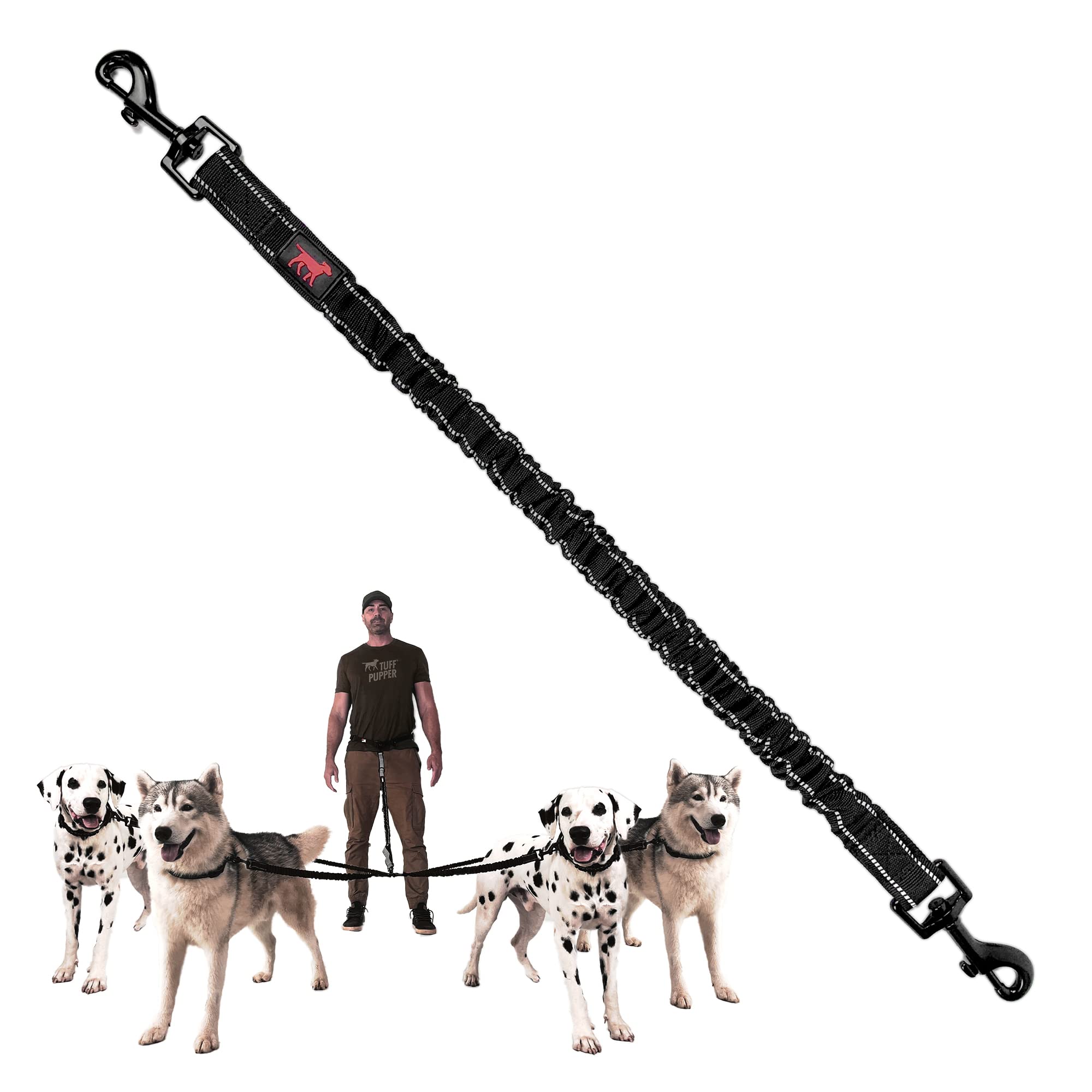 Bungee Leash for Large Dogs up to 125 lbs - Hands-Free Add-On Accessory | Compatible with Two Large Dog Bungee Leashes (Sold Separately) | Perfect for Walking, Running & Hiking with Multiple Dogs