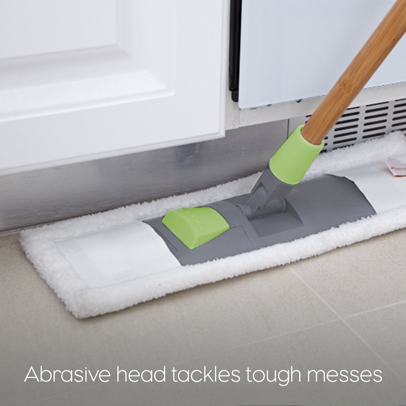 Full Circle Mighty Mop 2-in-1 Wet/Dry Microfiber Mop with Refillable Replacement Head - Perfect for Hardwood Floors, Tile & Laminate Cleaning