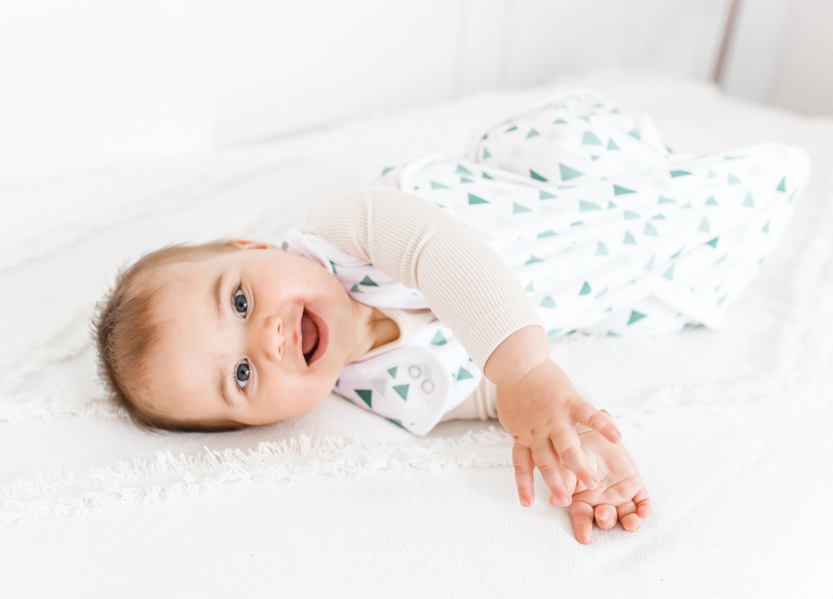 Ecolino® Adjustable Baby Sleep Sack - Organic Cotton Universal Size 2 Months to 2 Years - Triangle Design for Safe & Comfortable Sleep - Perfect for Nursery, Daycare & Travel