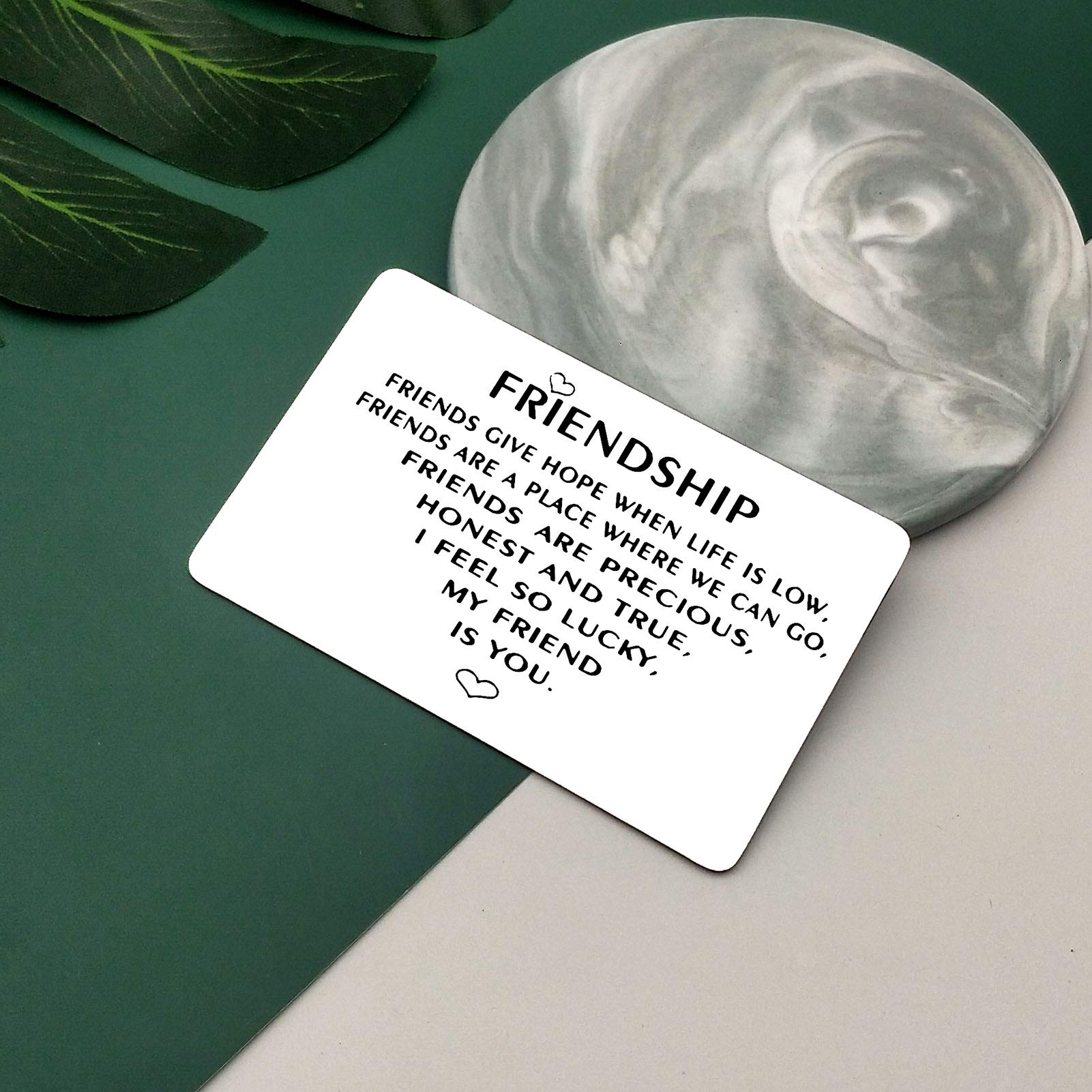 Vadaka Best Friend Gift Card - Engraved Metal Wallet Insert for Teens, Sister, Graduation & Birthday - Inspirational Friendship & Appreciation Card for Women & Girls - Perfect for Daily Carry, Gifting & Special Occasions