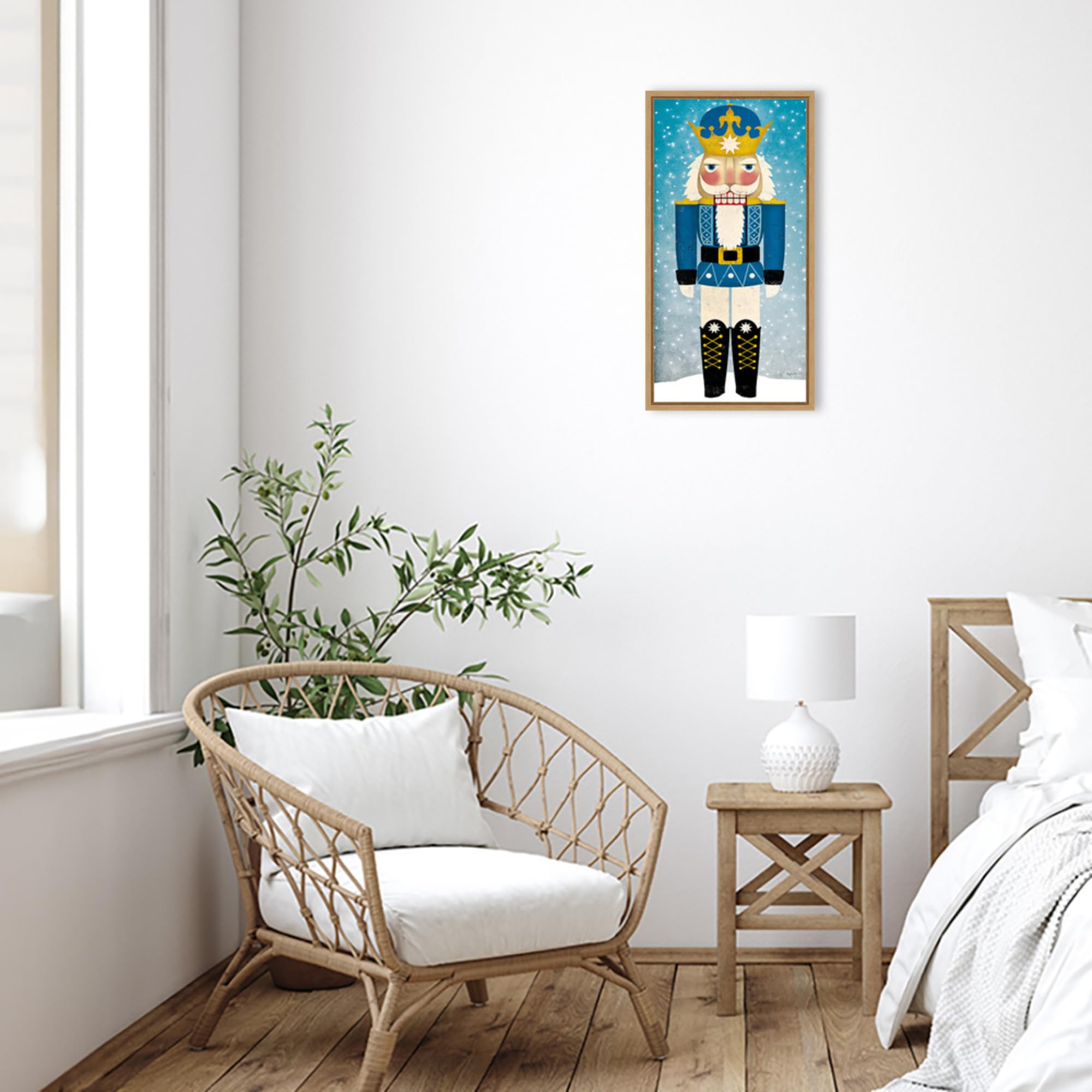 Amanti Art Framed Canvas Wall Art 27x14 - Nutcracker III Bright by Ryan Fowler, Modern Framed Wall Decor, Entertainment Artwork, Medium Poster Painting for Living Room, Bedroom, Bathroom - Perfect for Holiday Decor & Home Office Art