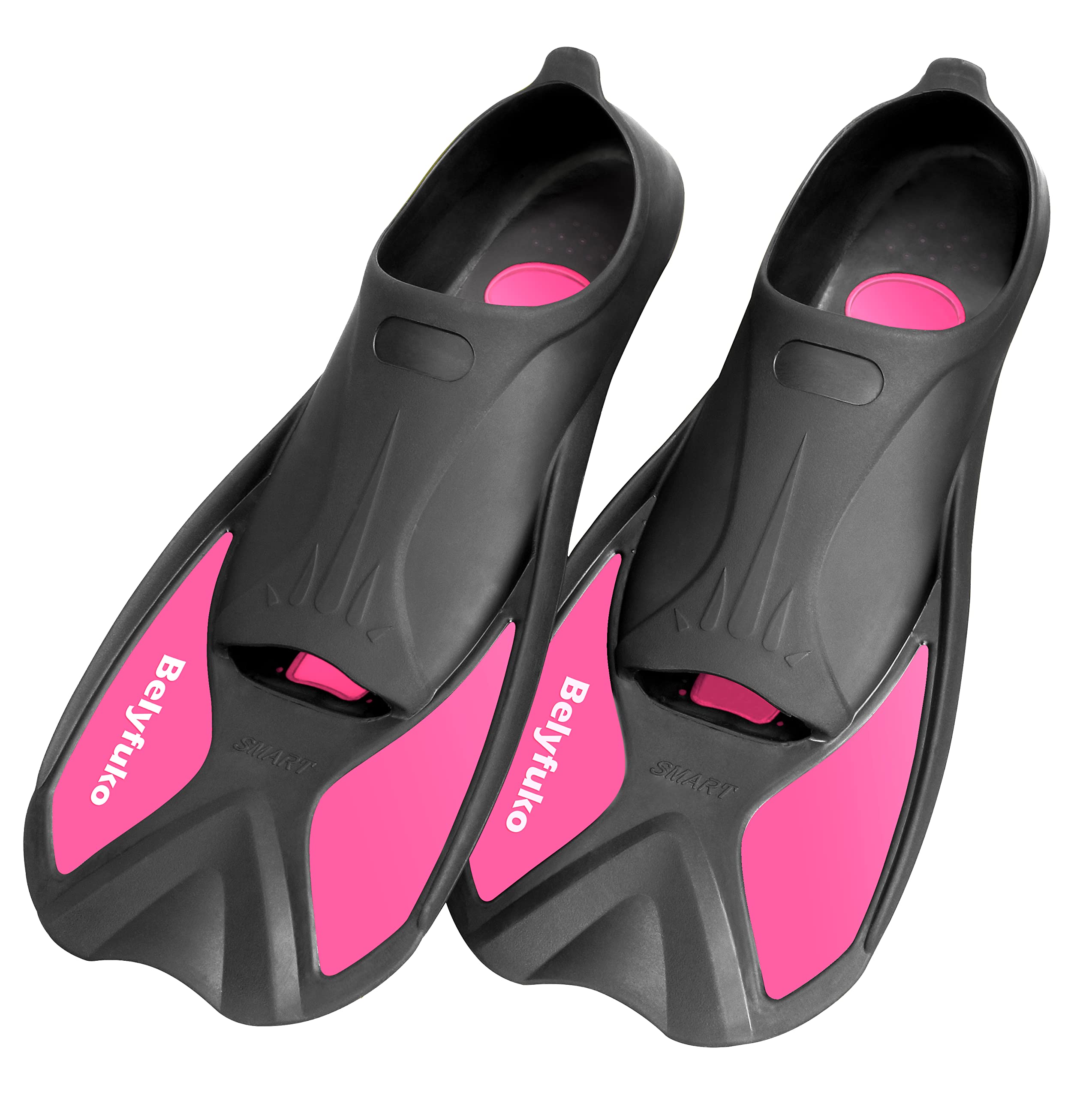 **Short Swim Fins for Adults & Kids - Travel Size Snorkeling & Diving Fins with Mesh Bag - Perfect for Lap Swimming, Snorkeling, and Beach Travel**