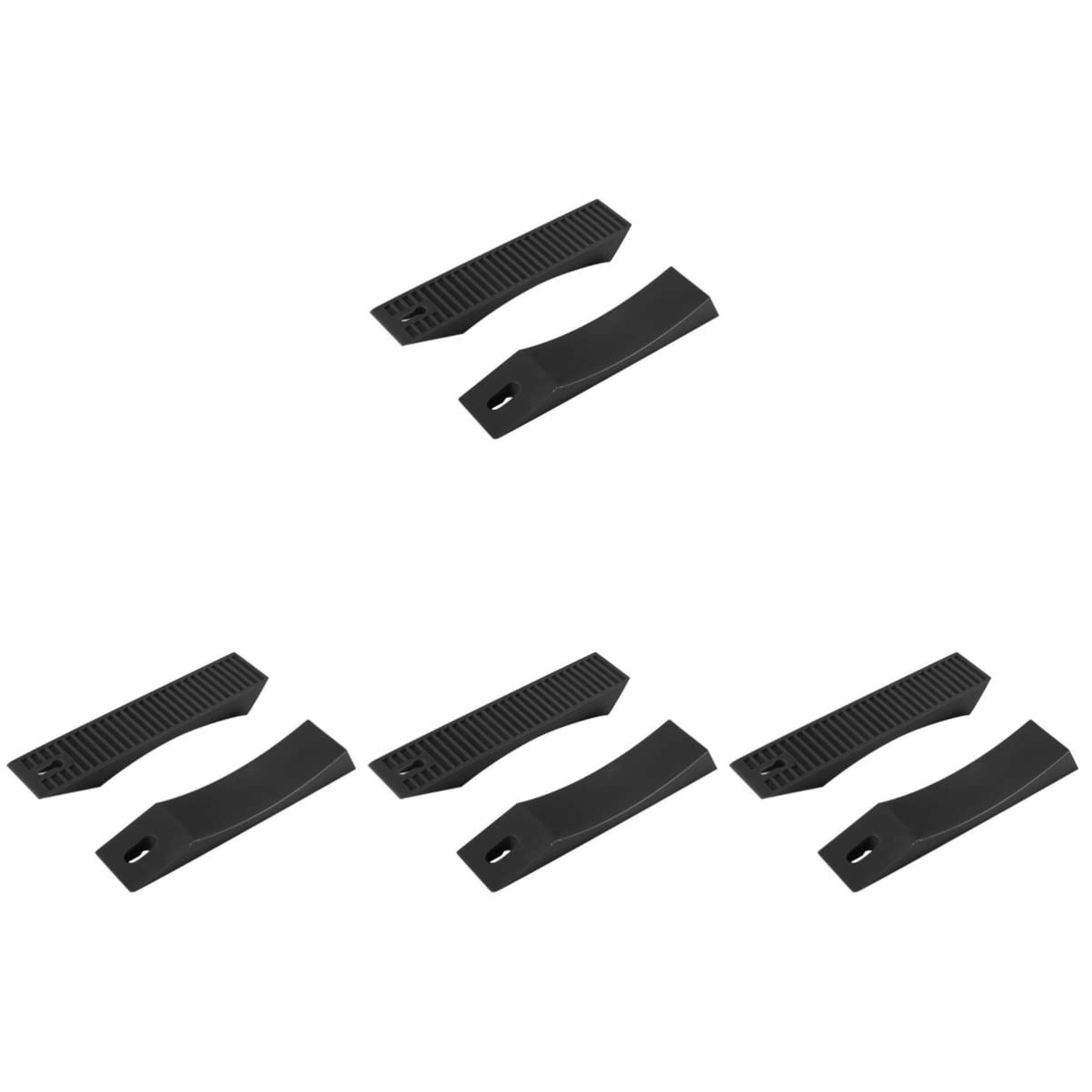 BESPORTBLE 8-Piece Barbell Jack Set - Heavy Duty Deadlift Jack Alternative with Wedge Design for Olympic Barbell Plates - Perfect for Home Gym, CrossFit & Powerlifting Training