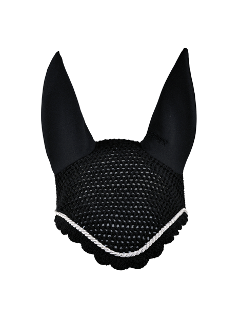 Eskadron Fly Hood with Silver Cord - Lightweight Horse Fly Mask for Summer Protection - Perfect for Riding, Training, and Pasture Use