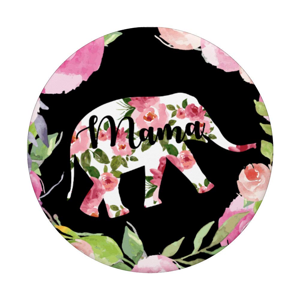 Floral Print Pop Socket Grip - Cute Phone Stand & Holder for iPhone, Samsung - Perfect Gift for Mom, Women & Girls - Great for Selfies, Video Calls & Daily Use