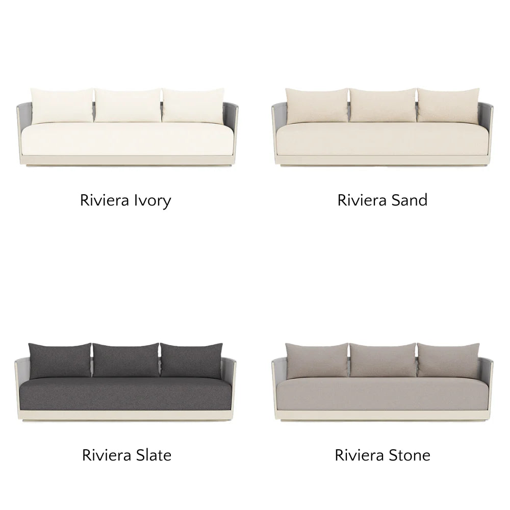 Antigua Outdoor 3-Seat Patio Sofa Set - Waterproof Wicker Furniture for Garden, Poolside & Backyard Relaxation