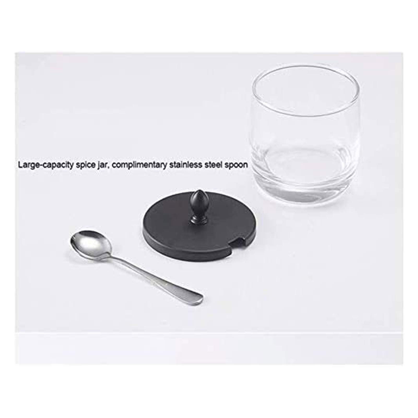 Premium Ceramic Sugar Bowls with Lids & Spoons - 3-Piece Set for Sugar, Spices, Condiments - Perfect for Kitchen, Dining Table, Coffee & Tea Station (Size B)