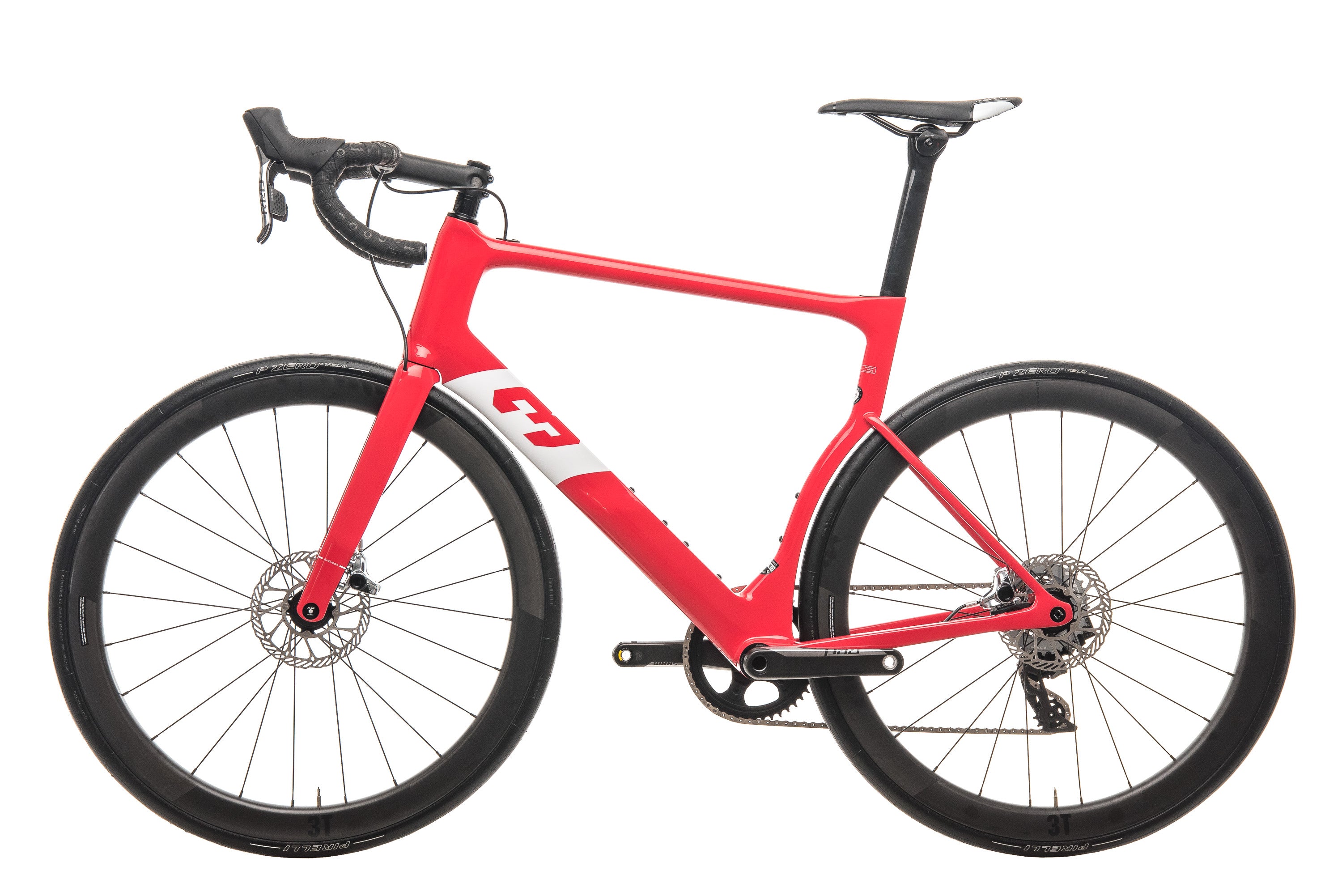 3T Strada Team Red AXS eTap Road Bike 2020 - X Large Size | Lightweight Carbon Frame, Wireless Shifting | Perfect for Racing, Endurance & Long-Distance Cycling